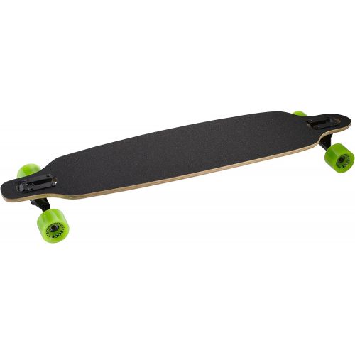  Ridge Skateboard Monster Twintip Longboard Drop Shape Low Schwarz, One size