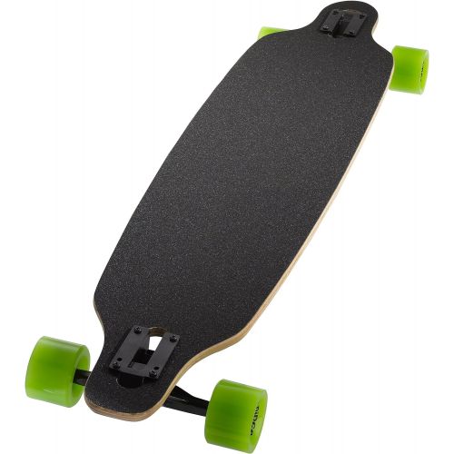  Ridge Skateboard Monster Twintip Longboard Drop Shape Low Schwarz, One size