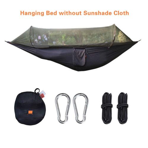  Ridge MIGHTYDUTY 2 in 1 Double Person Camping Hammock with Mosquito Net & Sun Shade Cloth & Tree Straps, Portable, Lightweight, Automatic Pop Up Design