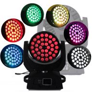 Ridgeyard 36x10W 4 Color RGBW LED Moving Head Beam Stage Light Spotlight Lamp Touch Screen 16CH DMX512 Disco DJ Club Wedding Birthday Christmas Party (2pcs)