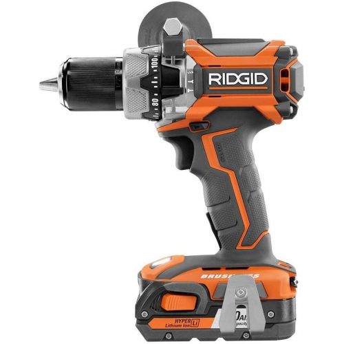  Ridgid 18-Volt Gen5X Lithium-Ion Cordless Brushless Hammer Drill and Impact Driver Combo Kit with (2) 4.0Ah Batteries