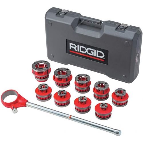  Ridgid RIDGID 36505 Exposed Ratchet Threader Set, Model 12-R Ratcheting Pipe Threading Set of 18-Inch to 2-Inch NPT Pipe Threading Dies and Manual Ratcheting Pipe Threader with Carrying