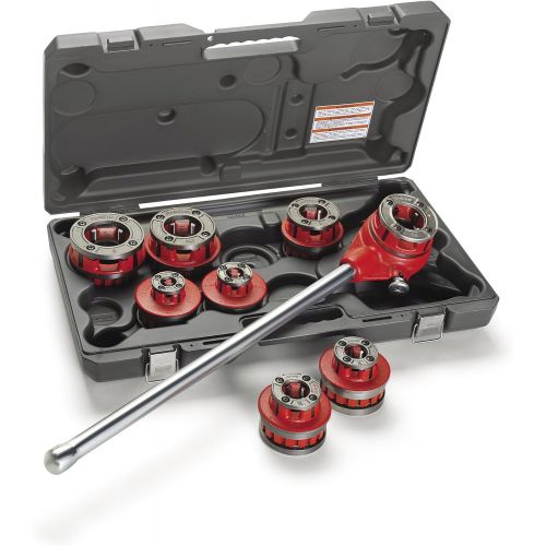  Ridgid RIDGID 36480 12-R Exposed Ratchet Threader Set, Ratcheting Pipe Threading Set of 12-Inch to 1-14-Inch NPT Pipe Threading Dies and Manual Ratcheting Pipe Threader with Carrying Ca