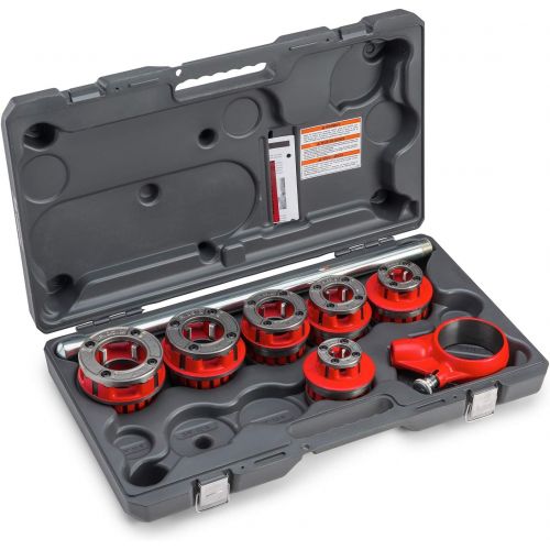  Ridgid RIDGID 36475 Exposed Ratchet Threader Set, Model 12-R Ratcheting Pipe Threading Set of 12-Inch to 2-Inch NPT Pipe Threading Dies and Manual Ratcheting Pipe Threader with Carrying