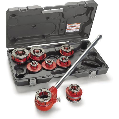  Ridgid RIDGID 36475 Exposed Ratchet Threader Set, Model 12-R Ratcheting Pipe Threading Set of 12-Inch to 2-Inch NPT Pipe Threading Dies and Manual Ratcheting Pipe Threader with Carrying