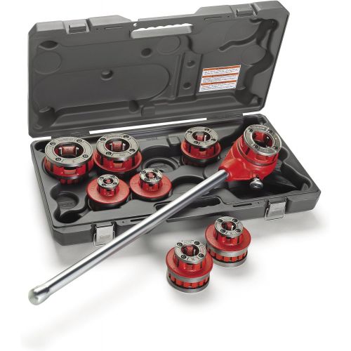  Ridgid RIDGID 36475 Exposed Ratchet Threader Set, Model 12-R Ratcheting Pipe Threading Set of 12-Inch to 2-Inch NPT Pipe Threading Dies and Manual Ratcheting Pipe Threader with Carrying