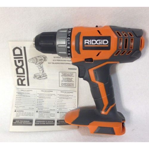  Ridgid 18-Volt Lithium-Ion Cordless 6-Tool Combo Kit with (2) Batteries, (1) 18-Volt Charger, and Contractors Bag