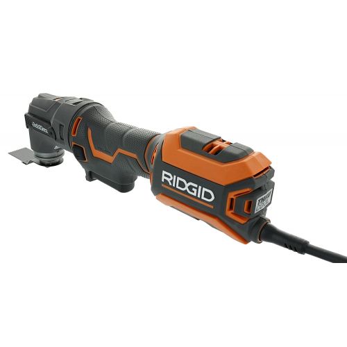  Ridgid R28602 JobMax 4 Amp Corded Multi Tool with Replaceable Heads (Sander Head, Sanding Pads, Crescent Saw and 1 1/8“ Wood Cutting Blade Included)