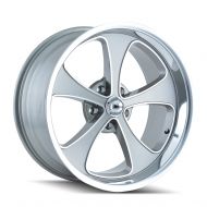 Ridler Style 645 Grey Wheel with Machined Face/Polished Lip (17x7/5x120.65mm)