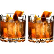 Riedel Personalized Crystal Rocks Glass Pair, Set of 2 Custom Engraved Rocks Glasses for Whiskey, Mixed Drinks and Cocktails on the Rocks, Home Bar Accessories