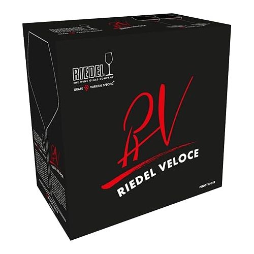  Riedel Veloce Pinot Noir/Nebbiolo Glasses (Set of 2) Bundle with Microfiber Polishing Cloth (2 Items)