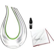 Riedel Amadeo Performance Decanter Bundle with Large Microfiber Polishing Cloth and Wine Pourer with Stopper (3 Items)