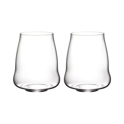  Riedel SL Stemless Wings Pinot Noir/Nebbiolo Wine Glass (2-Pack) Bundle with Wine Pourer with Stopper (3 Items)