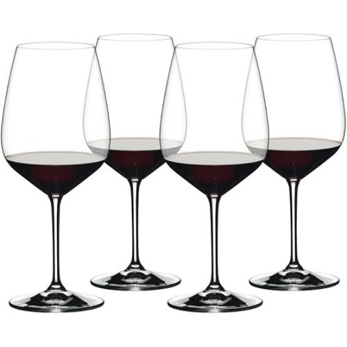  Riedel Exclusive Vinum Extreme Set of 4 Wine Glasses, Red Wine, Ideal For Cabernet, Bourdeaux,800 ounce