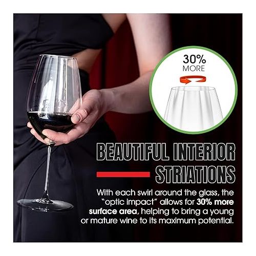  Riedel Performance 4 Value Set Red or White Wine Crystal Glasses Bundle with Wine Aerator and Wine Pourer with Stopper (3 Items)