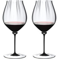 Riedel 4884/67D Fatto A Mano Performance Pinot Noir Glass, Black Stem (Set of Two)