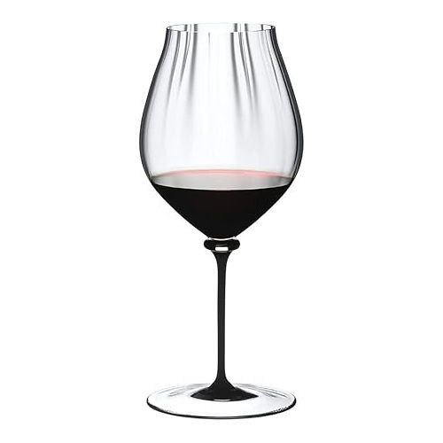  Riedel 4884/67D Fatto A Mano Performance Pinot Noir Glass, Black Stem (Set of Two)