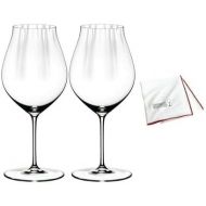 Riedel Performance Pinot Noir Wine Glass (2-Pack) with Large Microfiber Polishing Cloth Bundle (2 Items)