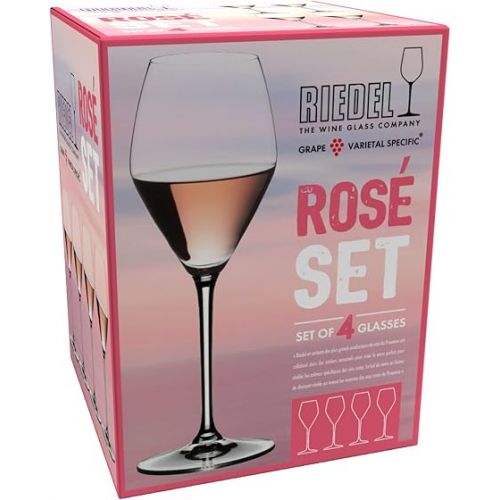  Riedel Rose Glasses, Set of 4