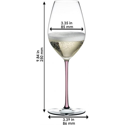  Riedel Fatto A Mano Champagne Glass, Single Stem, Pink