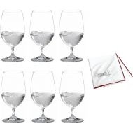 Riedel Vinum Gourmet Glass (6-Pack) with Microfiber Polishing Cloth Bundle (4 Items)