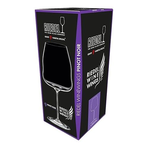  Riedel Personalized Winewings Pinot Noir/Nebiolo Wine Glass, Custom Engraved Giant 32oz Crystal Red Wine Glass for Pinot Noir, Nebiolo, Burgundy, Barbaresco and More