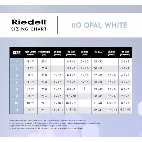  Riedell Skates - 110 Opal - Recreational Ice Skates with Stainless Steel Spiral Blade