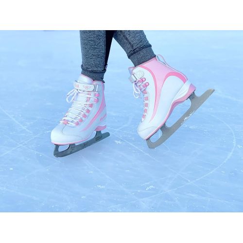  Riedell Skates - Soar Youth Ice Skates - Recreational Soft Beginner Kids Figure Ice Skates