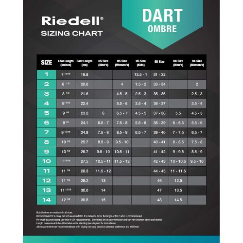  Riedell Dart Ombre Adult Roller Skates
