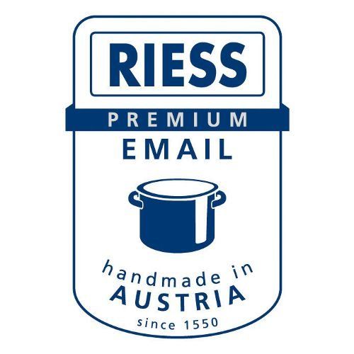  Riess 0129-033 Country-Edelweiss Kasserolle mit Deckel, Durchmesser 18 cm, weiss