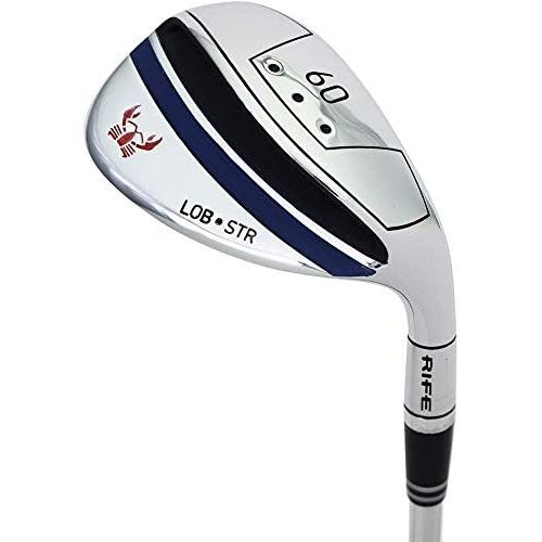  Rife Golf Right Handed 60 Degree LOB STR Wedge Steel Shaft Extra Large Club Face for High Trajectory and Easy Impact