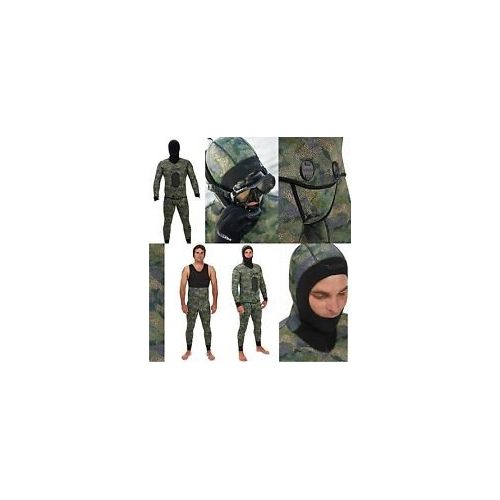  Riffe Cryptic 5MM 2 Pieces CAMO Green Freediving Wetsuit