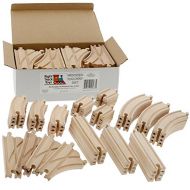 Right Track Toys Wooden Train Track 52 Piece Set - 18 Feet Of Track Expansion And 5 Distinct Pieces - 100% Compatible with All Major Brands Including Thomas Wooden Railway System - by Right Track T