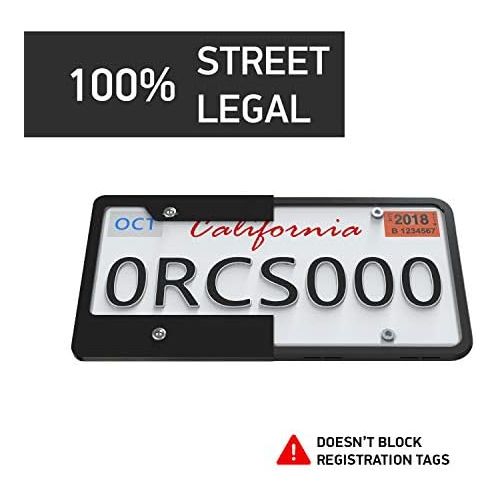  Rightcar Solutions Flawless Silicone License Plate Frame - Rust-Proof. Rattle-Proof. Weather-Proof. - Black