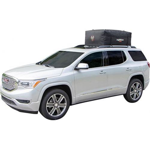  Rightline Gear Range 3 Weatherproof Rooftop Cargo Carrier for Top of Vehicle, Attaches With or Without Roof Rack, 18 Cubic Feet, Black