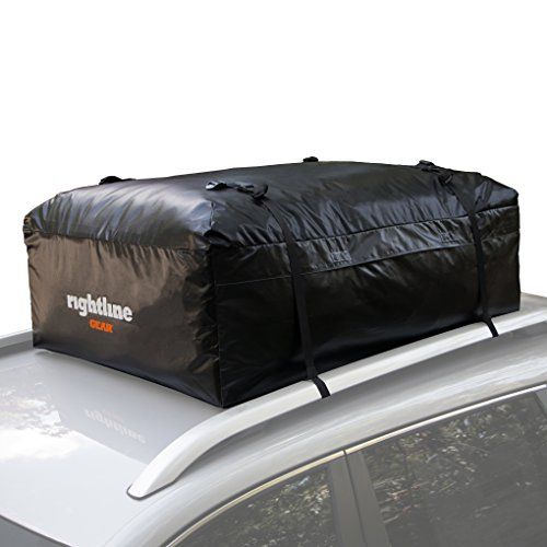  Rightline Gear Ace 2 Car Top Carrier, 15 cu ft, Weatherproof, Attaches With or Without Roof Rack, Black, (100A20)