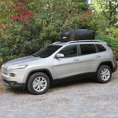  Rightline Gear Ace 2 Car Top Carrier, 15 cu ft, Weatherproof, Attaches With or Without Roof Rack, Black, (100A20)