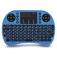 (Upgraded) Rii 2.4GHz Mini Wireless Keyboard with Touchpad＆QWERTY Keyboard, Backlit Portable Keyboard Wireless with Remote Control for Laptop/PC/Notebooks/Windows/Mac/TV/Xbox/PS3.(