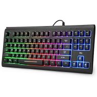 [아마존베스트]Rii Primer RGB Gaming Keyboard RK104,Backlight Keyboard,Small Compact 87 Keys Computer Keyboard for Windows PC Laptop Desktop