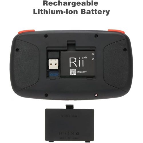  [아마존베스트](2019 Upgrade) Rii i4 Mini Bluetooth Keyboard with Touchpad, Blacklit Portable Wireless Keyboard with 2.4G USB Dongle for Smartphones, PC, Tablet, Laptop TV Box iOS Android Windows