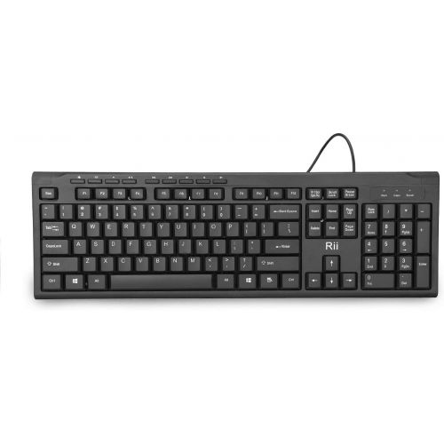  [아마존베스트]Rii RK907 Ultra-Slim Compact USB Wired Keyboard for Mac and PC,Windows 10/8 / 7 / Vista/XP (Black)