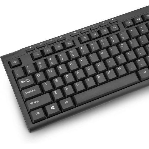  [아마존베스트]Rii RK907 Ultra-Slim Compact USB Wired Keyboard for Mac and PC,Windows 10/8 / 7 / Vista/XP (Black)