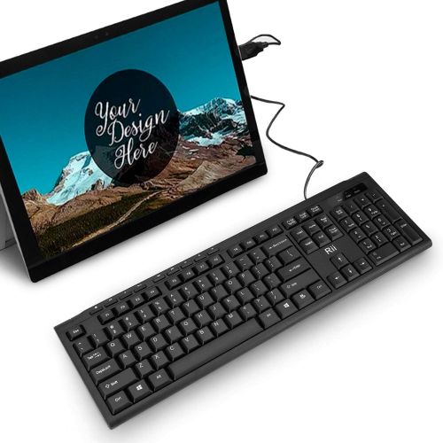  [아마존베스트]Rii RK907 Ultra-Slim Compact USB Wired Keyboard for Mac and PC,Windows 10/8 / 7 / Vista/XP (Black)