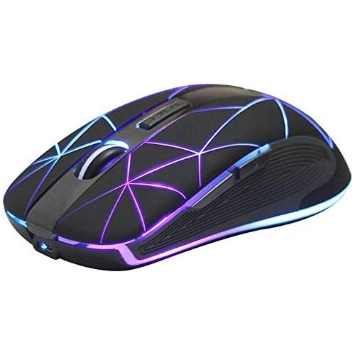  [아마존베스트]Rii RM200 Wireless Mouse,2.4G Wireless Mouse 5 Buttons Rechargeable Mobile Optical Mouse with USB Nano Receiver,3 Adjustable DPI Levels,Colorful LED Lights for Notebook,PC,Computer