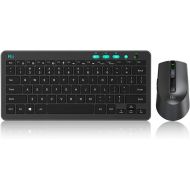 [아마존베스트]Rii RKM709 2.4 Gigahertz Ultra-Slim Wireless Keyboard and Mouse Combo, Multimedia Office Keyboard for PC, Laptop and Desktop,Business Office