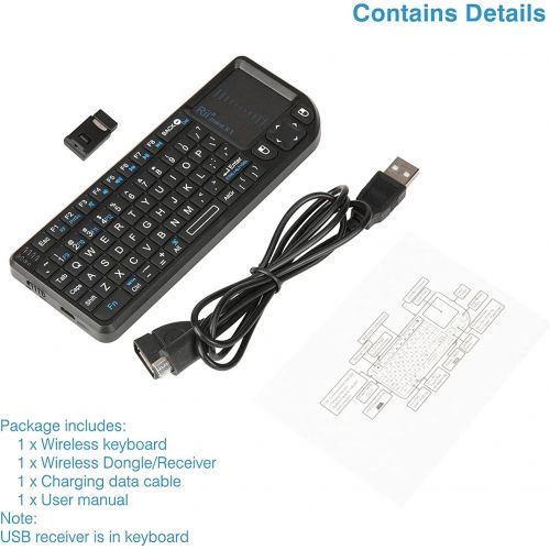  [아마존베스트]Rii 2.4G Mini Wireless Keyboard with Touchpad Mouse,Lightweight Portable Wireless Keyboard Controller with USB Receiver Remote Control for Windows/ Mac/ Android/ PC/Tablets/ TV/Xbo