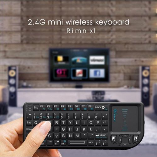  [아마존베스트]Rii 2.4G Mini Wireless Keyboard with Touchpad Mouse,Lightweight Portable Wireless Keyboard Controller with USB Receiver Remote Control for Windows/ Mac/ Android/ PC/Tablets/ TV/Xbo