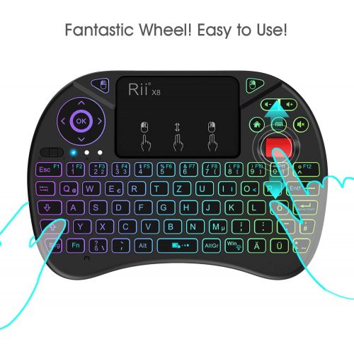  [아마존베스트]Rii Mini Wireless Keyboard with Touchpad (I8+X8)