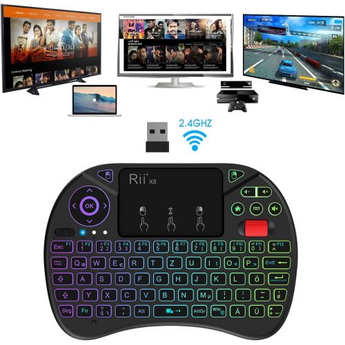  [아마존베스트]Rii Mini Wireless Keyboard with Touchpad (I8+X8)