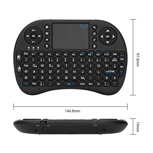  [아마존베스트]Rii Mini Wireless Keyboard with Touchpad (I8+X8)